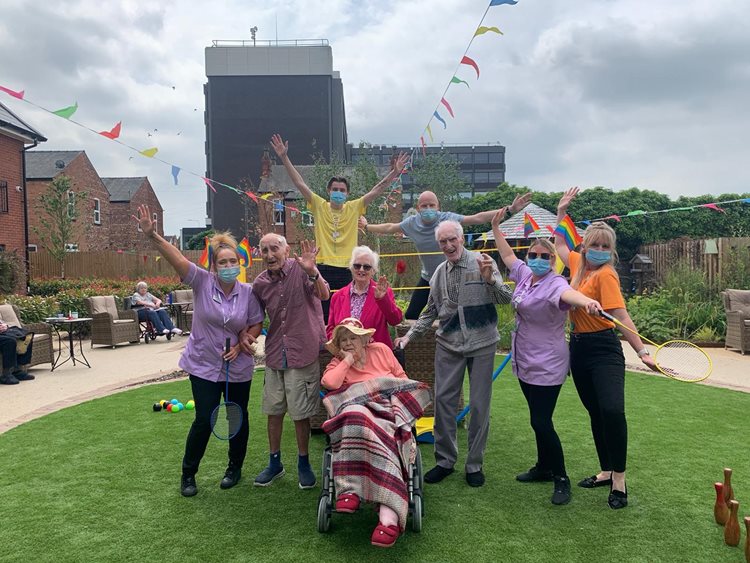 Sale care home flies the rainbow flag for Pride Month